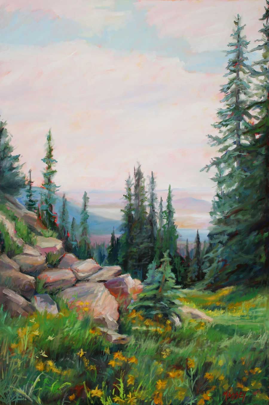 High Mountain Spring, 36" x 24", oil on canvas