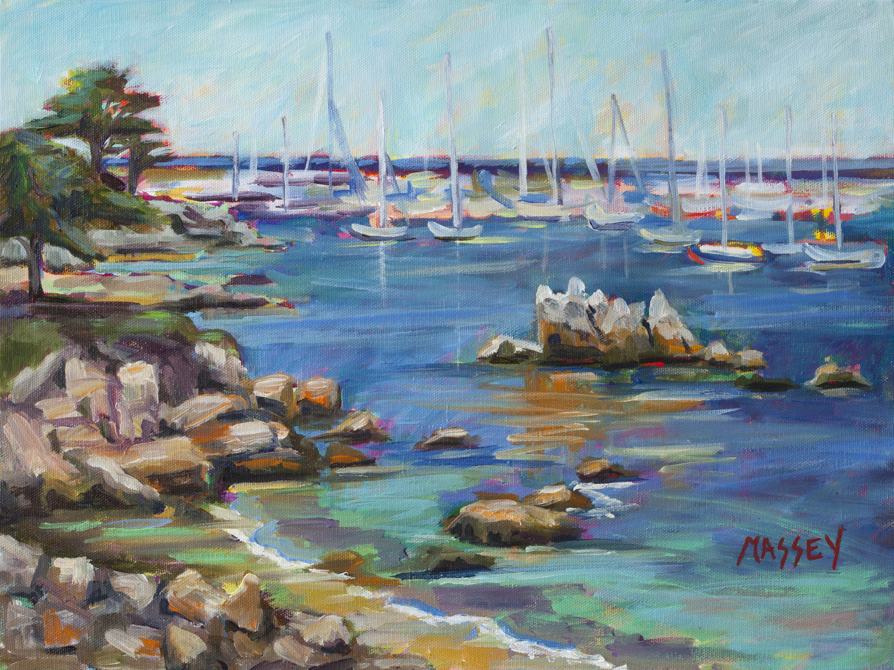 Safe Harbor, plein air, 12 x 16 CAF