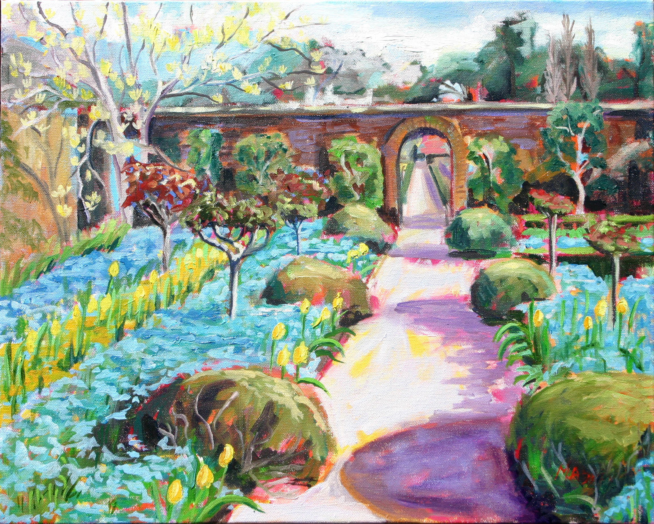 Spring Gala, plein air, 16" x 20", oil on canvas