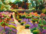 Jardin Rosa, plein air, 11" x 14, oil on canvas