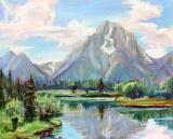 Mountain Majesty, plein air, 16" x 20", oil on canvas